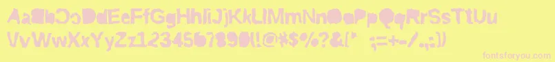 Riptrashmirror Font – Pink Fonts on Yellow Background