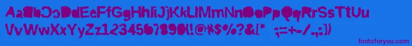 Шрифт Riptrashmirror – фиолетовые шрифты на синем фоне