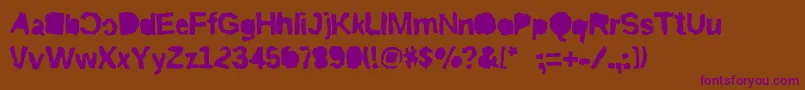 Riptrashmirror-fontti – violetit fontit ruskealla taustalla