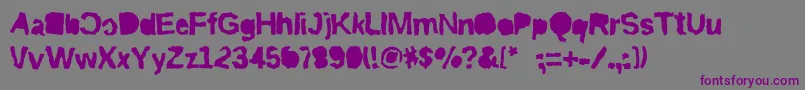 Шрифт Riptrashmirror – фиолетовые шрифты на сером фоне