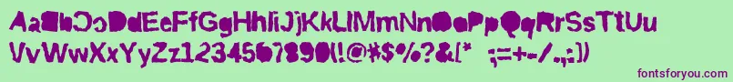 Шрифт Riptrashmirror – фиолетовые шрифты на зелёном фоне