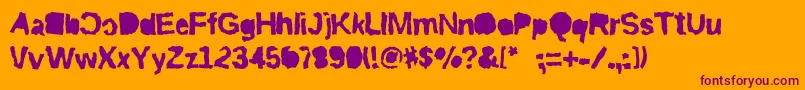 Шрифт Riptrashmirror – фиолетовые шрифты на оранжевом фоне