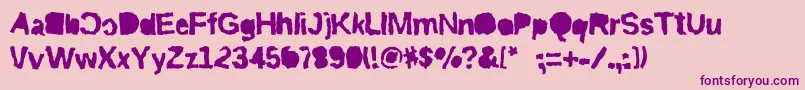 Riptrashmirror Font – Purple Fonts on Pink Background
