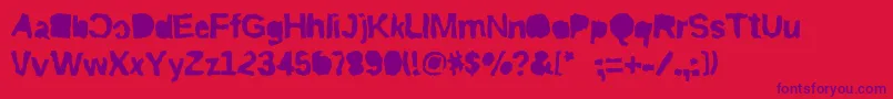 Riptrashmirror-fontti – violetit fontit punaisella taustalla
