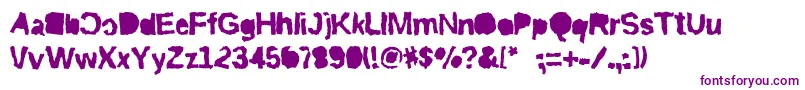 Шрифт Riptrashmirror – фиолетовые шрифты на белом фоне