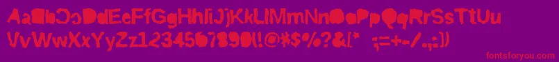 Riptrashmirror Font – Red Fonts on Purple Background
