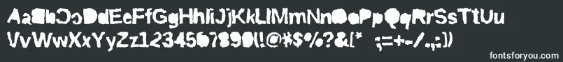 Шрифт Riptrashmirror – белые шрифты на чёрном фоне