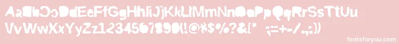 Riptrashmirror-fontti – valkoiset fontit vaaleanpunaisella taustalla