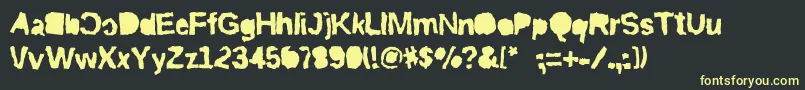 Riptrashmirror Font – Yellow Fonts on Black Background