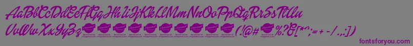 DolliescriptPersonaluse Font – Purple Fonts on Gray Background