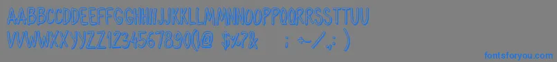 OhmariaShadow Font – Blue Fonts on Gray Background