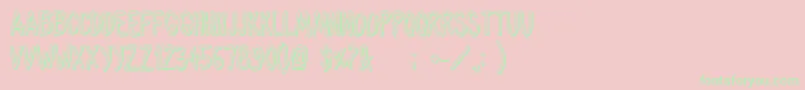 OhmariaShadow Font – Green Fonts on Pink Background