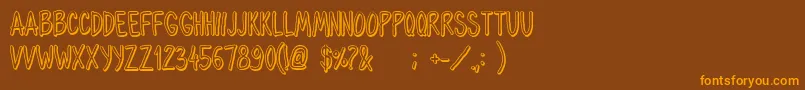 OhmariaShadow Font – Orange Fonts on Brown Background