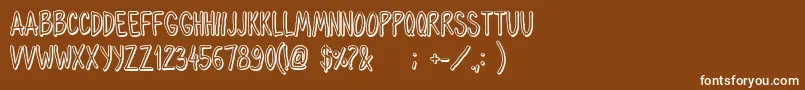 OhmariaShadow Font – White Fonts on Brown Background