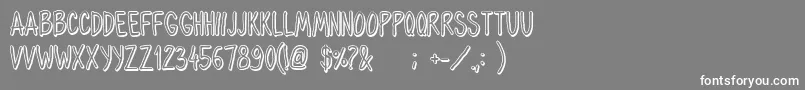 OhmariaShadow Font – White Fonts on Gray Background