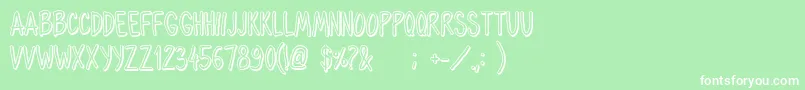 OhmariaShadow Font – White Fonts on Green Background