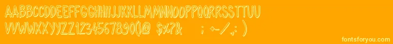 OhmariaShadow Font – Yellow Fonts on Orange Background