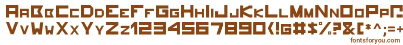 Hammerhead-fontti – ruskeat fontit valkoisella taustalla