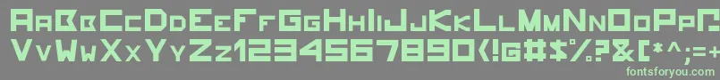 Hammerhead-Schriftart – Grüne Schriften auf grauem Hintergrund