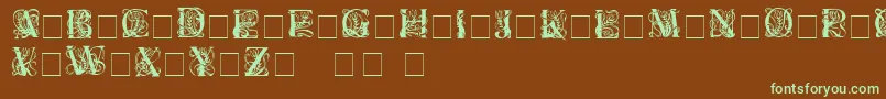 Шрифт Elzevier ffy – зелёные шрифты на коричневом фоне