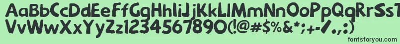 Menkaya Font – Black Fonts on Green Background