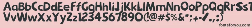 Menkaya Font – Black Fonts on Pink Background