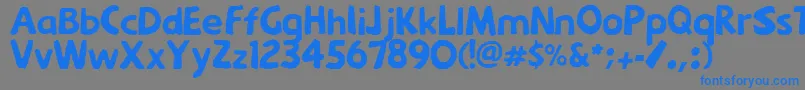 Menkaya-Schriftart – Blaue Schriften auf grauem Hintergrund
