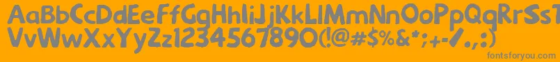 Czcionka Menkaya – szare czcionki na pomarańczowym tle