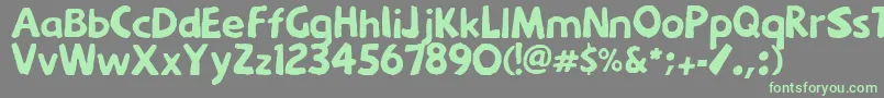 Menkaya-Schriftart – Grüne Schriften auf grauem Hintergrund