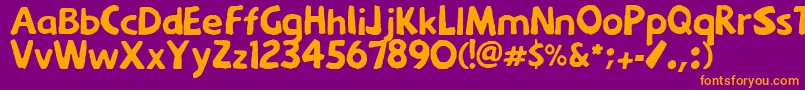 Menkaya Font – Orange Fonts on Purple Background