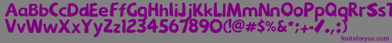 Menkaya-fontti – violetit fontit harmaalla taustalla
