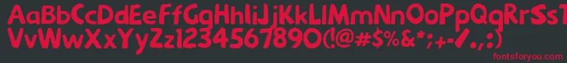 Menkaya Font – Red Fonts on Black Background