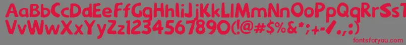Menkaya-Schriftart – Rote Schriften auf grauem Hintergrund