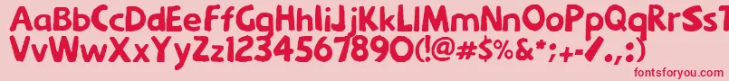 Menkaya Font – Red Fonts on Pink Background