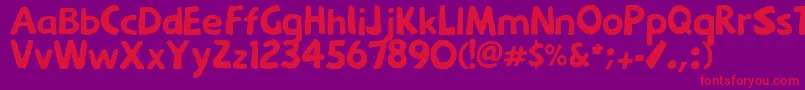 Menkaya Font – Red Fonts on Purple Background