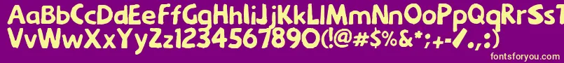 Menkaya Font – Yellow Fonts on Purple Background