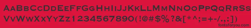 CopperplateCondensedSsiCondensed Font – Black Fonts on Red Background