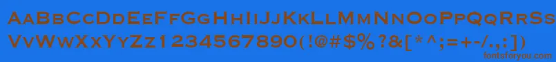 CopperplateCondensedSsiCondensed Font – Brown Fonts on Blue Background