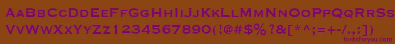 Шрифт CopperplateCondensedSsiCondensed – фиолетовые шрифты на коричневом фоне