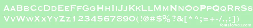 CopperplateCondensedSsiCondensed Font – White Fonts on Green Background