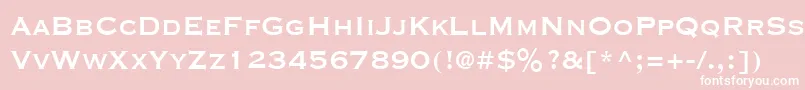 CopperplateCondensedSsiCondensed Font – White Fonts on Pink Background