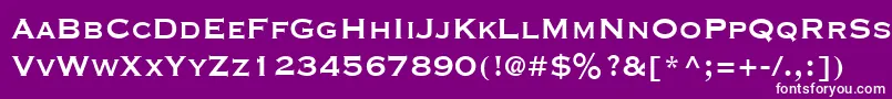CopperplateCondensedSsiCondensed Font – White Fonts on Purple Background