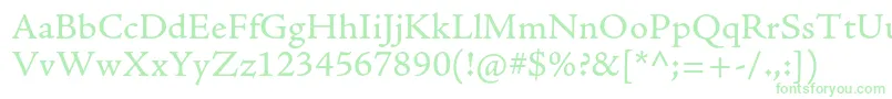 AjensonproCapt Font – Green Fonts on White Background