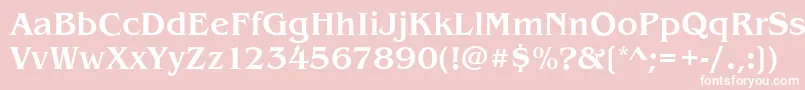 BenjaminMedium Font – White Fonts on Pink Background