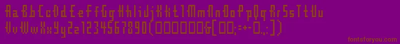 CubeBit Font – Brown Fonts on Purple Background