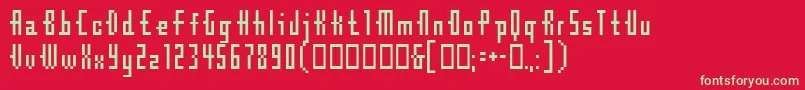 More about CubeBit Font CubeBit Font – Green Fonts on Red Background
