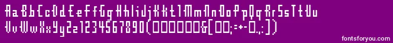 CubeBit Font – White Fonts on Purple Background