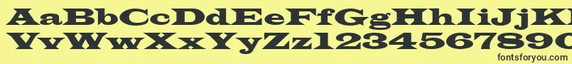 Azlatinwidectt Font – Black Fonts on Yellow Background