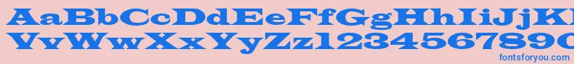Azlatinwidectt Font – Blue Fonts on Pink Background