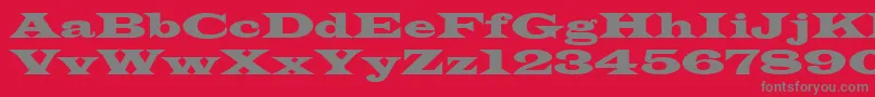 フォントAzlatinwidectt – 赤い背景に灰色の文字